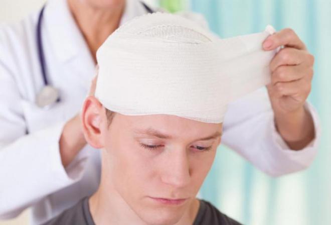 Перевязка головы при черепно-мозговой травме
