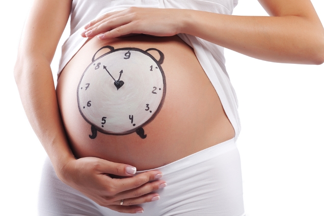 Живот беременной со сроками беременности